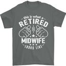 This Is What a Retired Midwife Looks Like Mens T-Shirt Cotton Gildan Charcoal