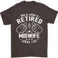 This Is What a Retired Midwife Looks Like Mens T-Shirt Cotton Gildan Dark Chocolate