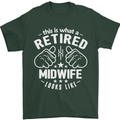 This Is What a Retired Midwife Looks Like Mens T-Shirt Cotton Gildan Forest Green
