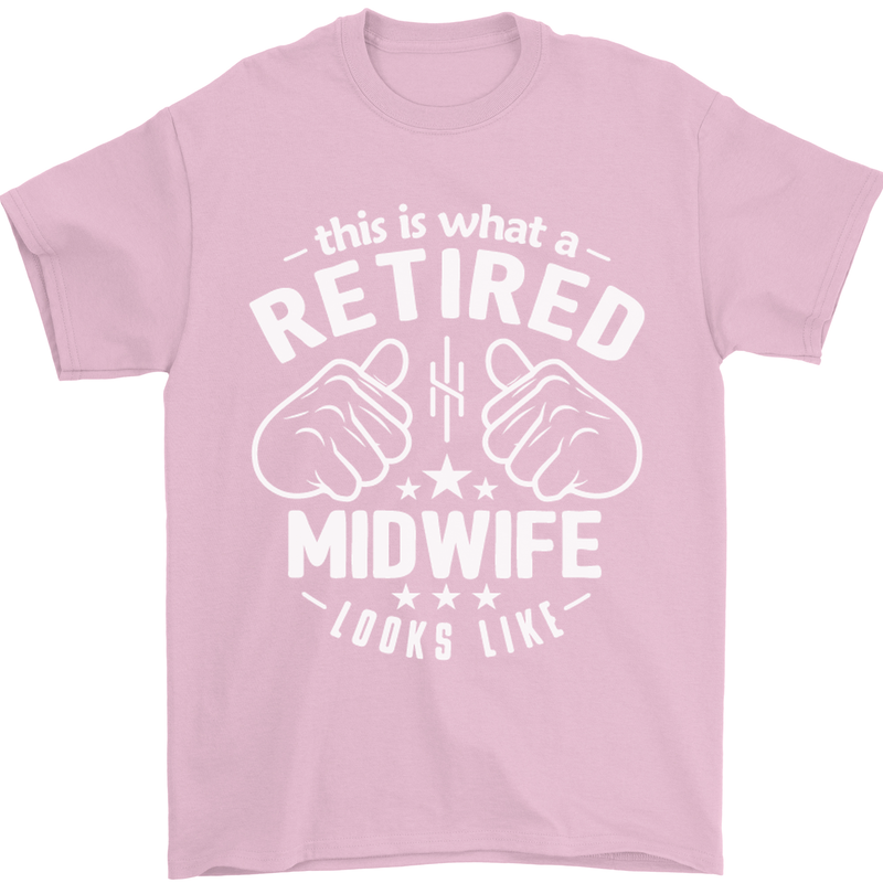 This Is What a Retired Midwife Looks Like Mens T-Shirt Cotton Gildan Light Pink