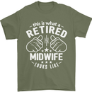 This Is What a Retired Midwife Looks Like Mens T-Shirt Cotton Gildan Military Green