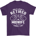 This Is What a Retired Midwife Looks Like Mens T-Shirt Cotton Gildan Purple