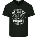 This Is What a Retired Midwife Looks Like Mens V-Neck Cotton T-Shirt Black