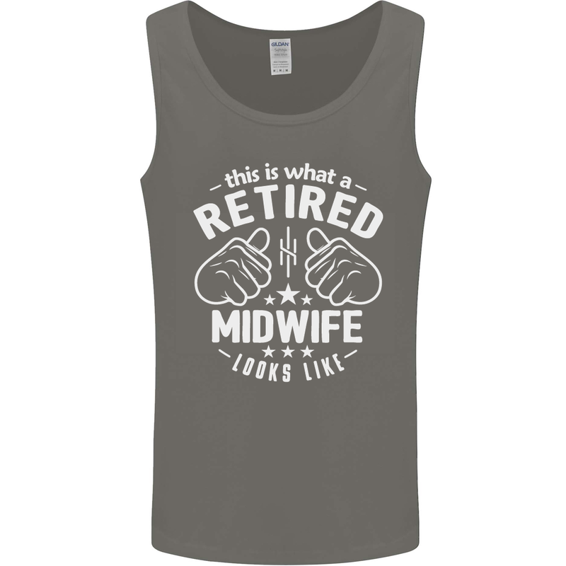 This Is What a Retired Midwife Looks Like Mens Vest Tank Top Charcoal