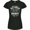 This Is What a Retired Midwife Looks Like Womens Petite Cut T-Shirt Black