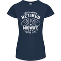 This Is What a Retired Midwife Looks Like Womens Petite Cut T-Shirt Navy Blue