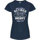 This Is What a Retired Midwife Looks Like Womens Petite Cut T-Shirt Navy Blue