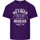 This Is What a Retired Musician Looks Like Mens Cotton T-Shirt Tee Top Purple