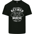 This Is What a Retired Nurse Looks Like Mens Cotton T-Shirt Tee Top Black