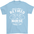 This Is What a Retired Nurse Looks Like Mens T-Shirt Cotton Gildan Light Blue