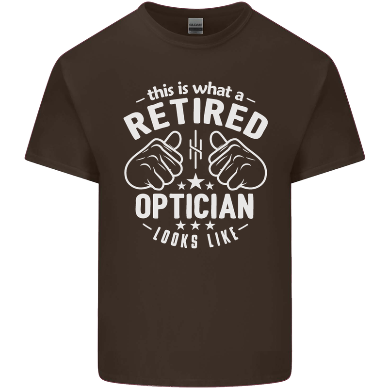 This Is What a Retired Optician Looks Like Mens Cotton T-Shirt Tee Top Dark Chocolate