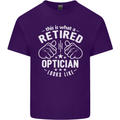 This Is What a Retired Optician Looks Like Mens Cotton T-Shirt Tee Top Purple