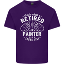 This Is What a Retired Painter Looks Like Mens Cotton T-Shirt Tee Top Purple