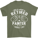 This Is What a Retired Painter Looks Like Mens T-Shirt Cotton Gildan Military Green