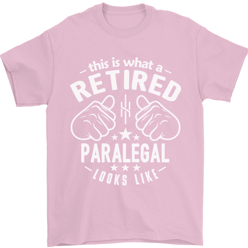 This Is What a Retired Paralegal Looks Like Mens T-Shirt Cotton Gildan Light Pink