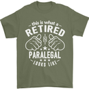 This Is What a Retired Paralegal Looks Like Mens T-Shirt Cotton Gildan Military Green