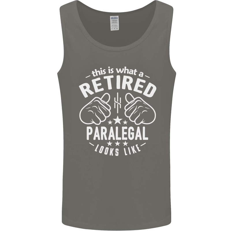 This Is What a Retired Paralegal Looks Like Mens Vest Tank Top Charcoal