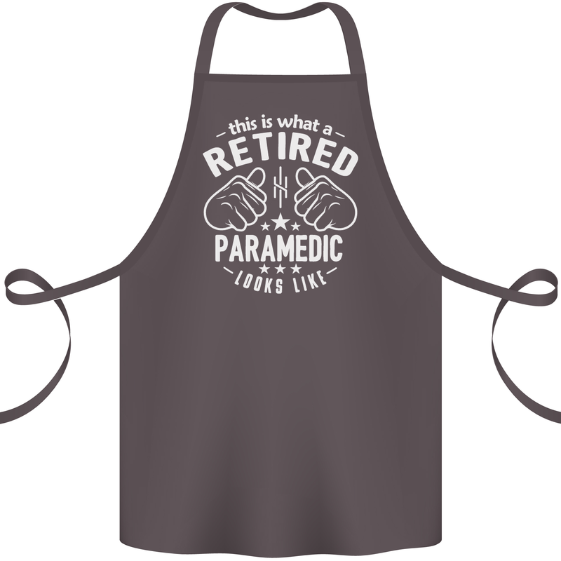 This Is What a Retired Paramedic Looks Like Cotton Apron 100% Organic Dark Grey