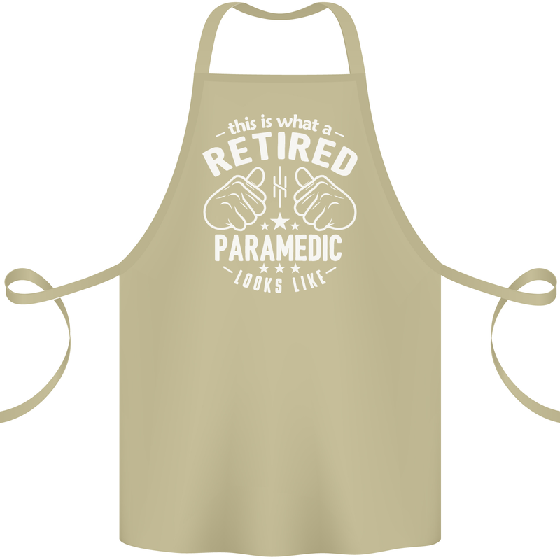 This Is What a Retired Paramedic Looks Like Cotton Apron 100% Organic Khaki