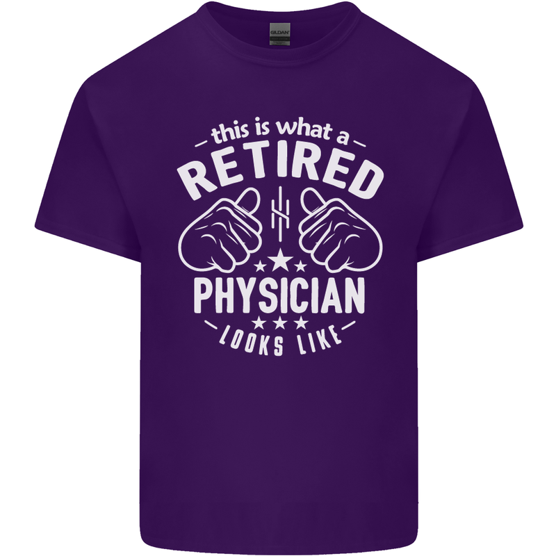 This Is What a Retired Physician Looks Like Mens Cotton T-Shirt Tee Top Purple
