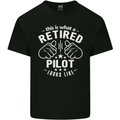 This Is What a Retired Pilot Looks Like Mens Cotton T-Shirt Tee Top Black