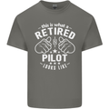 This Is What a Retired Pilot Looks Like Mens Cotton T-Shirt Tee Top Charcoal