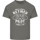 This Is What a Retired Pilot Looks Like Mens Cotton T-Shirt Tee Top Charcoal