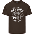 This Is What a Retired Pilot Looks Like Mens Cotton T-Shirt Tee Top Dark Chocolate