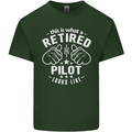 This Is What a Retired Pilot Looks Like Mens Cotton T-Shirt Tee Top Forest Green