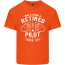 This Is What a Retired Pilot Looks Like Mens Cotton T-Shirt Tee Top Orange