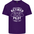 This Is What a Retired Pilot Looks Like Mens Cotton T-Shirt Tee Top Purple