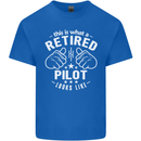 This Is What a Retired Pilot Looks Like Mens Cotton T-Shirt Tee Top Royal Blue