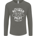 This Is What a Retired Pilot Looks Like Mens Long Sleeve T-Shirt Charcoal
