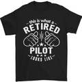 This Is What a Retired Pilot Looks Like Mens T-Shirt Cotton Gildan Black