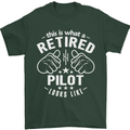 This Is What a Retired Pilot Looks Like Mens T-Shirt Cotton Gildan Forest Green