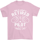 This Is What a Retired Pilot Looks Like Mens T-Shirt Cotton Gildan Light Pink