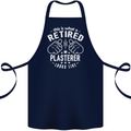 This Is What a Retired Plasterer Cotton Apron 100% Organic Navy Blue