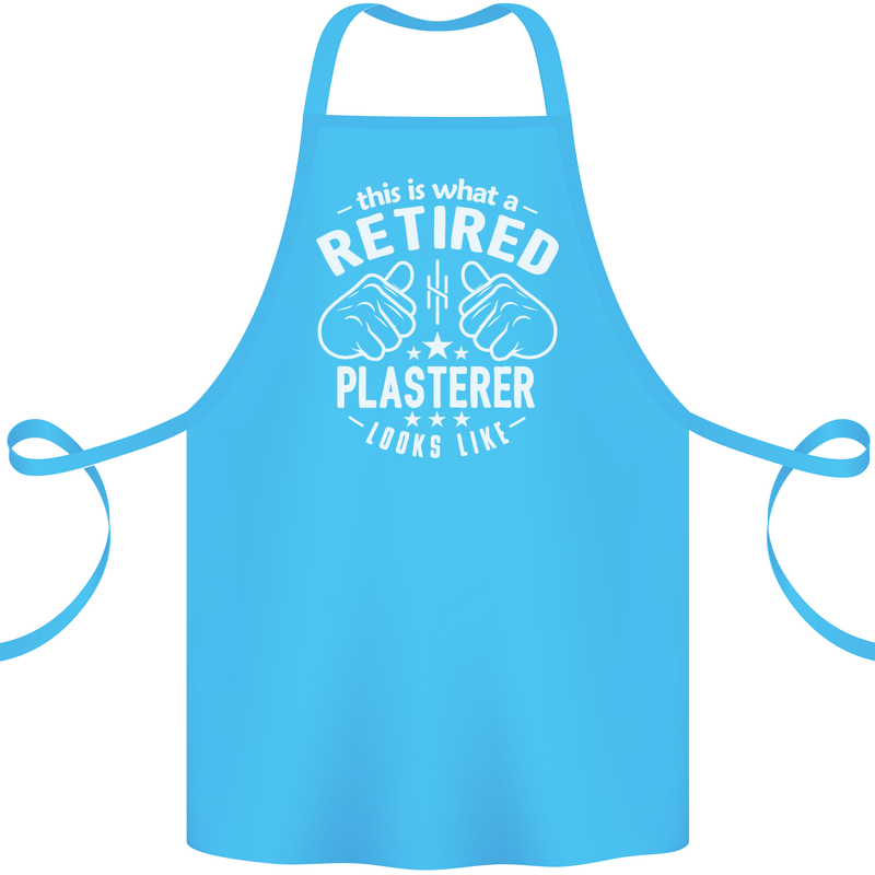 This Is What a Retired Plasterer Cotton Apron 100% Organic Turquoise