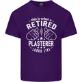 This Is What a Retired Plasterer Mens Cotton T-Shirt Tee Top Purple