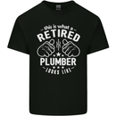 This Is What a Retired Plumber Looks Like Mens Cotton T-Shirt Tee Top Black