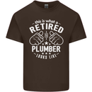 This Is What a Retired Plumber Looks Like Mens Cotton T-Shirt Tee Top Dark Chocolate