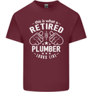 This Is What a Retired Plumber Looks Like Mens Cotton T-Shirt Tee Top Maroon