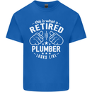 This Is What a Retired Plumber Looks Like Mens Cotton T-Shirt Tee Top Royal Blue