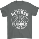 This Is What a Retired Plumber Looks Like Mens T-Shirt Cotton Gildan Charcoal
