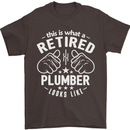 This Is What a Retired Plumber Looks Like Mens T-Shirt Cotton Gildan Dark Chocolate