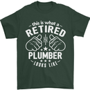 This Is What a Retired Plumber Looks Like Mens T-Shirt Cotton Gildan Forest Green