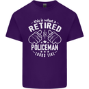 This Is What a Retired Policeman Looks Like Mens Cotton T-Shirt Tee Top Purple