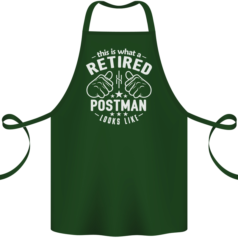 This Is What a Retired Postman Looks Like Cotton Apron 100% Organic Forest Green