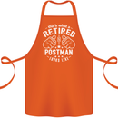 This Is What a Retired Postman Looks Like Cotton Apron 100% Organic Orange