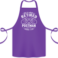 This Is What a Retired Postman Looks Like Cotton Apron 100% Organic Purple